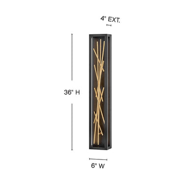 Fredrick Ramond Styx Large LED Sconce - FR46400BLK Alternative Image 1