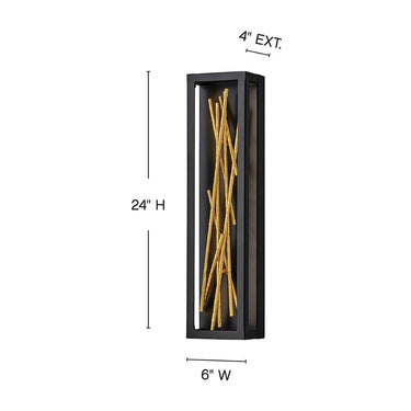 Fredrick Ramond Styx Large LED Sconce - FR46402BLK Alternative Image 1