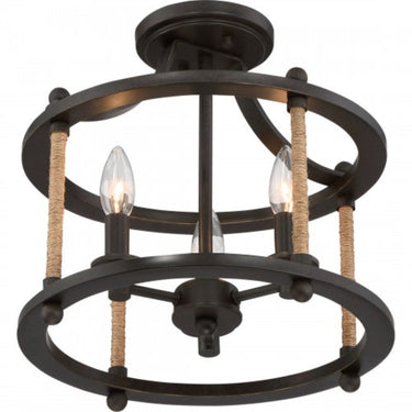 Frontier Semi-Flush Mount-FTR1713IB 1