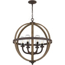 Fusion 6 Light Pendant in Rustic Black 3