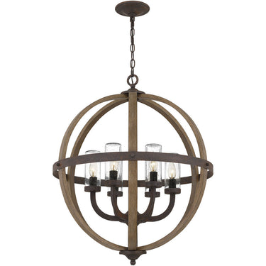 Fusion 6 Light Pendant in Rustic Black 3