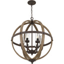 Fusion 6 Light Pendant in Rustic Black 4
