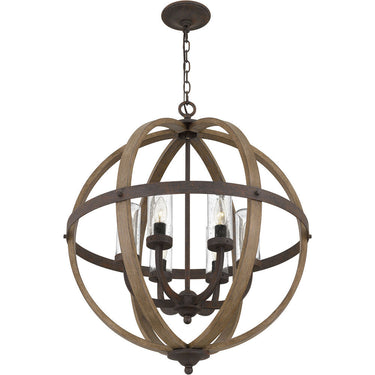 Fusion 6 Light Pendant in Rustic Black 4