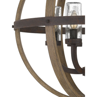 Fusion 6 Light Pendant in Rustic Black 5