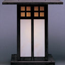 GC-18 Arroyo Craftsman Glasgow 18" Outdoor Column Mount with Opalescent Glass - Crescent Harbor
