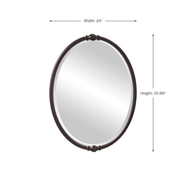 Generation Lighting MR1119ORB Oval Mirror in Oil Rubbed Bronze - Crescent Harbor