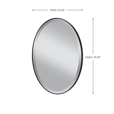 Generation Lighting MR1126ORB Oval Mirror in Oil Rubbed Bronze - Crescent Harbor