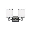 Generation Lighting VS23302SN/CH 2 - Light Vanity in Satin Nickel / Chrome - Crescent Harbor