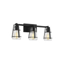 Generation Lighting VS2473MBK 3 - Light Vanity in Midnight Black - Crescent Harbor