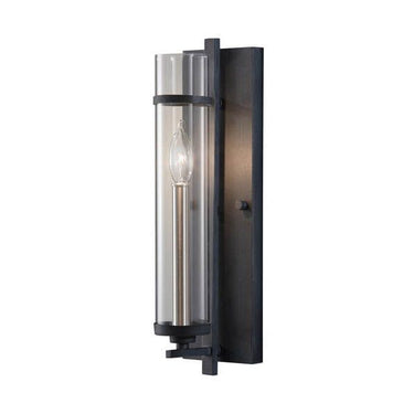 Generation Lighting WB1560AF/BS Wall Sconce in Antique Forged Iron / Brushed Steel - Crescent Harbor