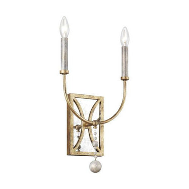 Generation Lighting WB1920ADB Double Sconce in Antique Gild - Crescent Harbor