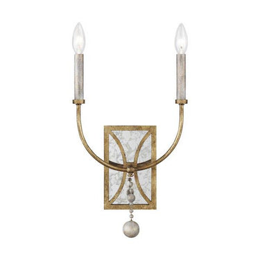 Generation Lighting WB1920ADB Double Sconce in Antique Gild - Crescent Harbor