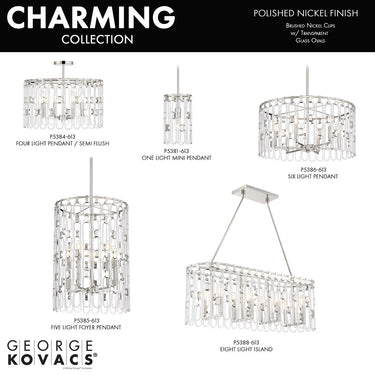 George Kovacs Charming 4 Light Semi-Flush & Pendant - P5384-613 7