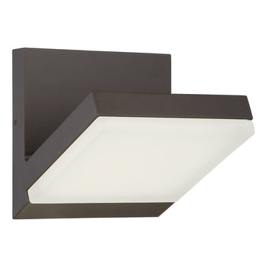 George Kovacs P1259-143-L 10W LED Wall Sconce in Oil Rubbed Bronze with Etched Opal Glass 1