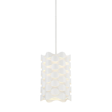 George Kovacs P1301-655-L Coastal Current 1 Light Led Mini Pendant in Sand White 1