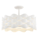 George Kovacs P1302-655-L Coastal Current 1 Light Led Semi Flush in Sand White 1