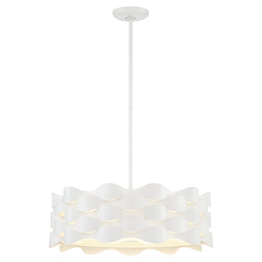 George Kovacs P1304-655-L Coastal Current 1 Light Led Pendant in Sand White 1