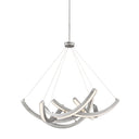 George Kovacs P1337-665-L Swing Time 1 Light Led Pendant in Brushed Silver 1