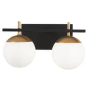 George Kovacs P1352-618 Alluria 2 Light Vanity in Weathered Black W/Autumn Gold 1