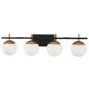 George Kovacs P1354-618 Alluria 4 Light Vanity in Weathered Black W/Autumn Gold 1