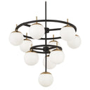 George Kovacs P1358-618 Alluria 10 Light Chandelier in Weathered Black W/Autumn Gold 1