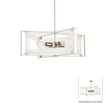 George Kovacs P1403-613 Crystal Clear 4 Light Semi Flush 1