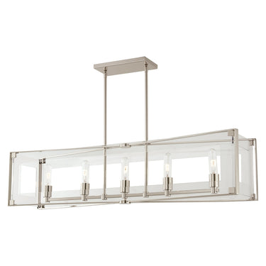 George Kovacs P1405-613 Crystal Clear 5 Light Island 1