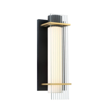 George Kovacs P1511-707-L Midnight Gold 1 Light Outdoor Sconce in Sand Coal And Honey Gold 1