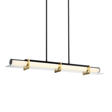 George Kovacs P1516-707-L Midnight Gold 1 Light Led Island in Sand Coal And Honey Gold 1