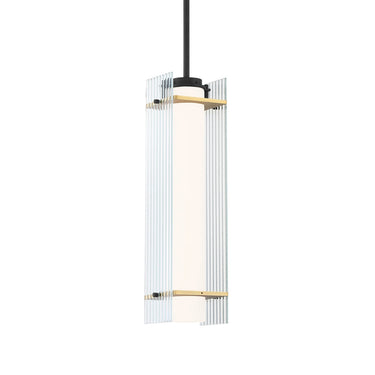 George Kovacs P1519-707-L Midnight Gold 1 Light Led Pendant in Sand Coal And Honey Gold 1
