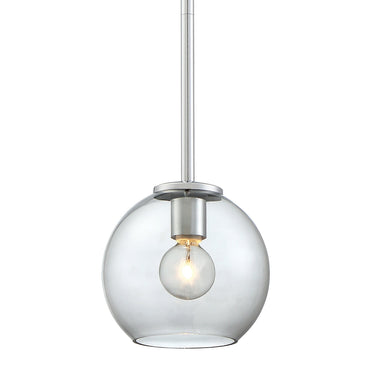 George Kovacs P1840-077 1 Light Mini Pendant in Chrome with Smoked Glass 1