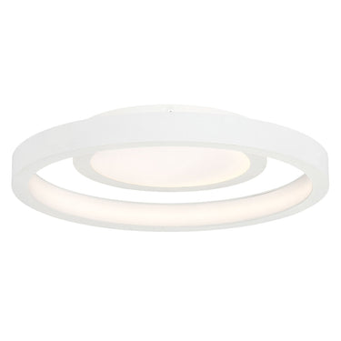 George Kovacs P2015-044-L Knock Out 1 Light Led Flush Mount in White 1