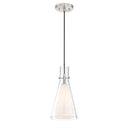 George Kovacs P23-084 Taper 1 Light Pendant in Brushed Nickel 1