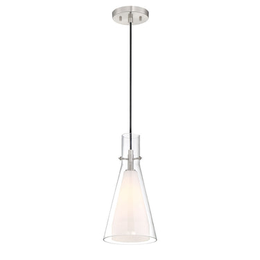 George Kovacs P23-084 Taper 1 Light Pendant in Brushed Nickel 1