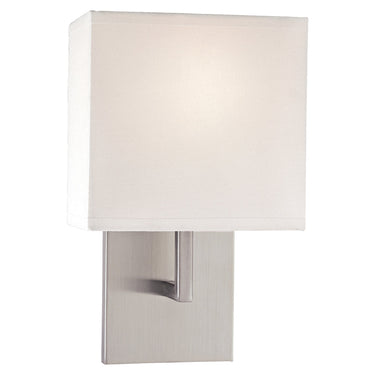 George Kovacs P470-084 1-Light Wall Sconce with White Fabric Shade 1
