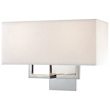 George Kovacs P472-077 2-Light Wall Sconce with Off-White Linen 1