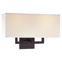 George Kovacs P472-617 2-Light Wall Sconce with Off White Fabric Shade 1