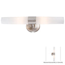 George Kovacs P5042-144 2-Light Bathroom Light in Brushed Stainless Steel 1