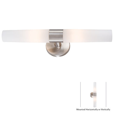 George Kovacs P5042-144 2-Light Bathroom Light in Brushed Stainless Steel 1