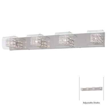George Kovacs P5804-077 4-Light Bathroom Light Chrome & Clear Glass 1