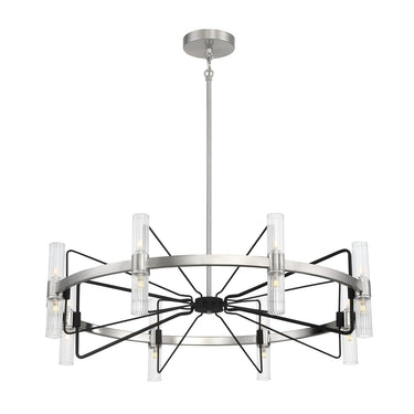 George Kovacs P7876-420-L Mass Transit - 16 Light Pendant in Brushed Nickel / Sand Coal 1
