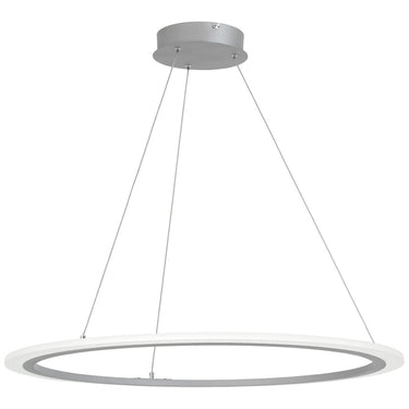 George Kovacs P8141-609-L Discovery 1 Light Led Pendant in Silver 1