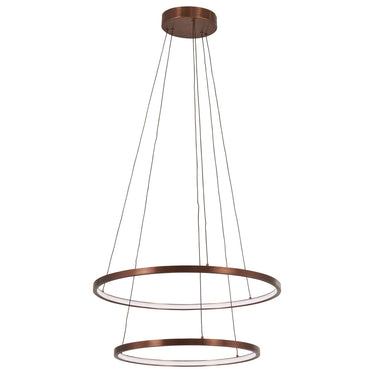 George Kovacs P8162-670-L Full Orbit 2 Light Led Pendant in Satin Bronze 1