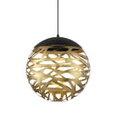 George Kovacs P934-688-L Golden Eclipse 1 Light Led Light Pendant in Coal And Honey Gold 1