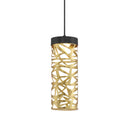 George Kovacs P935-688-L Golden Eclipse 1 Light Led Mini Pendant in Coal And Honey Gold 1