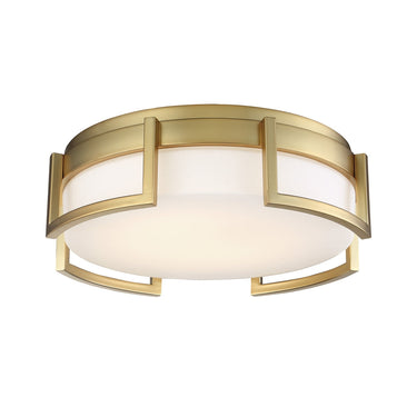 George Kovacs P953-1-248-L Bezel Set 1 Light Led Flush Mount in Honey Gold 1