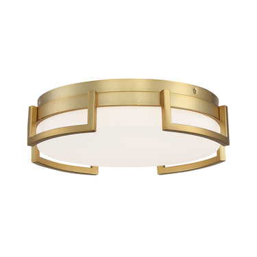 George Kovacs P953-2-248-L Bezel Set 1 Light Led Flush Mount in Honey Gold