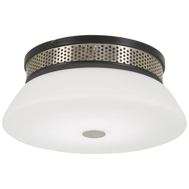 George Kovacs P954-691-L Tauten 1 Light Led Flush Mount in Coal With Brushed Nickel 1