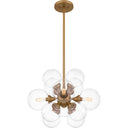 Glinda 4 Light Pendant in Brushed Weathered Brass 2