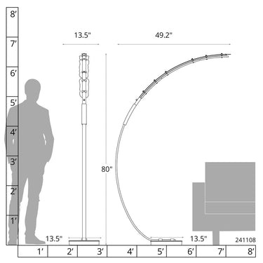 Glissade LED Arc Floor Lamp 4